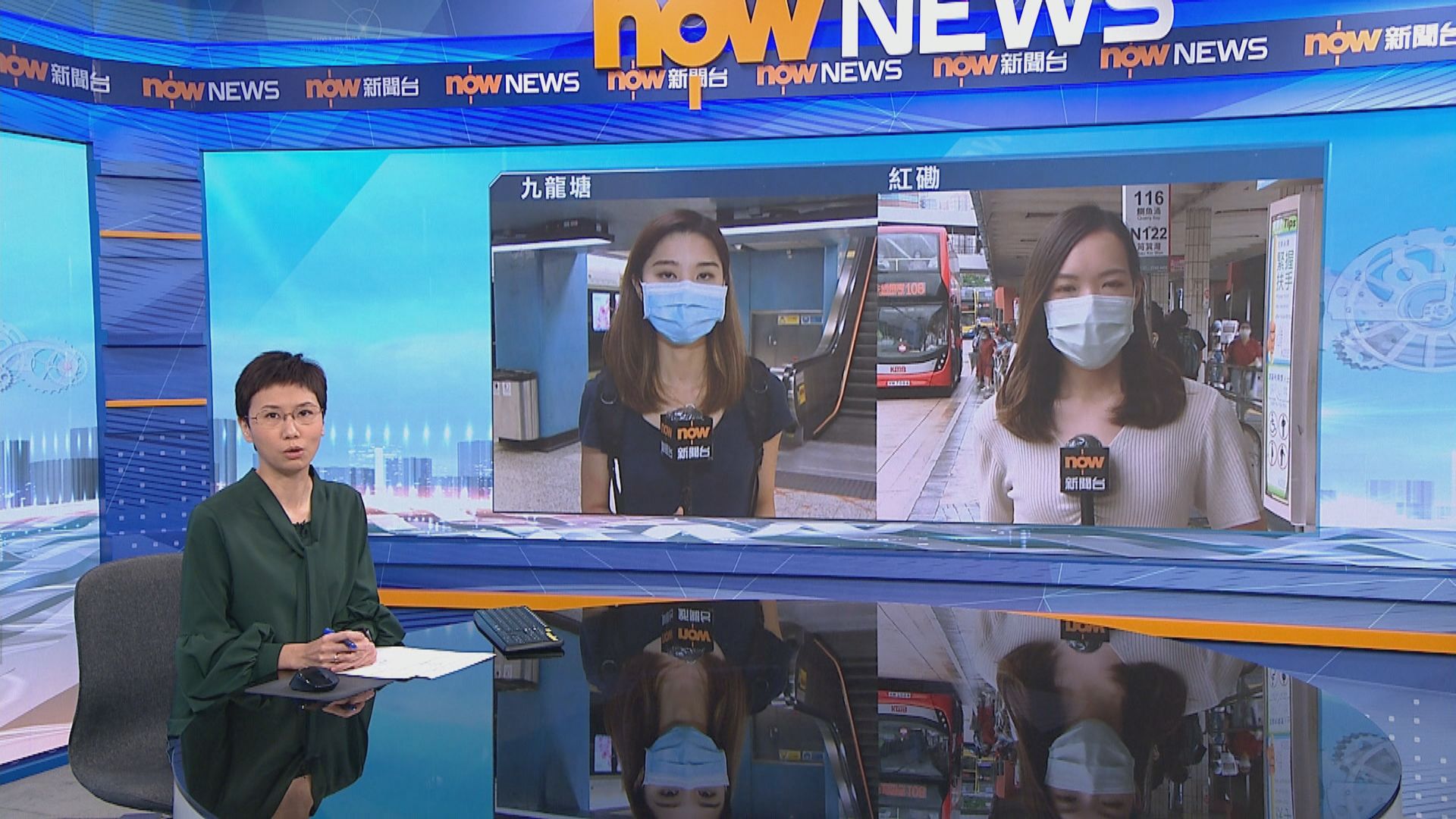 【現場報道】大批市民在巴士站及港鐵月台排隊候車上班