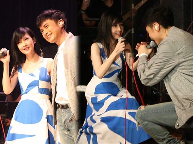 不怕風雨趕台開騷 古巨基跪謝周慧敏