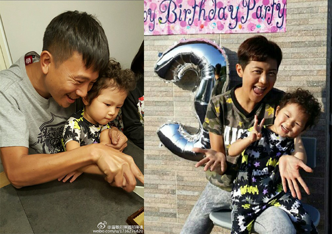 陳國邦、羅敏莊齊賀囡囡3歲生日