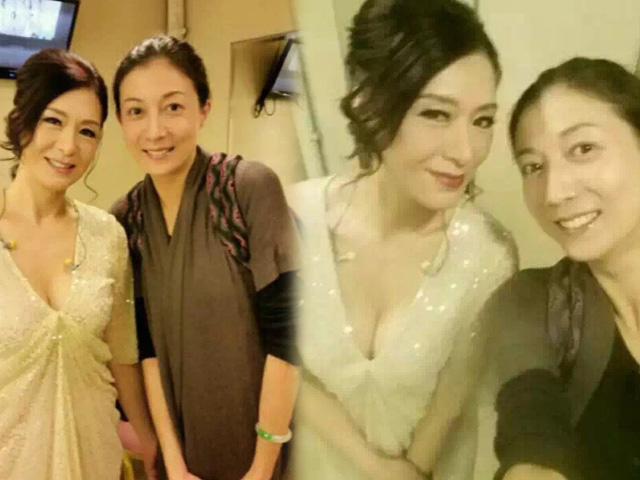 吳綺莉入後台探班 夏文汐俯身晒事業線