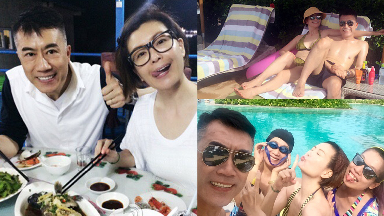 伍詠薇拖老公三亞度假   晒相力證情未變