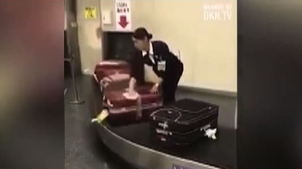 【環球薈報】日本女地勤溫柔擦行李箱獲盛讚