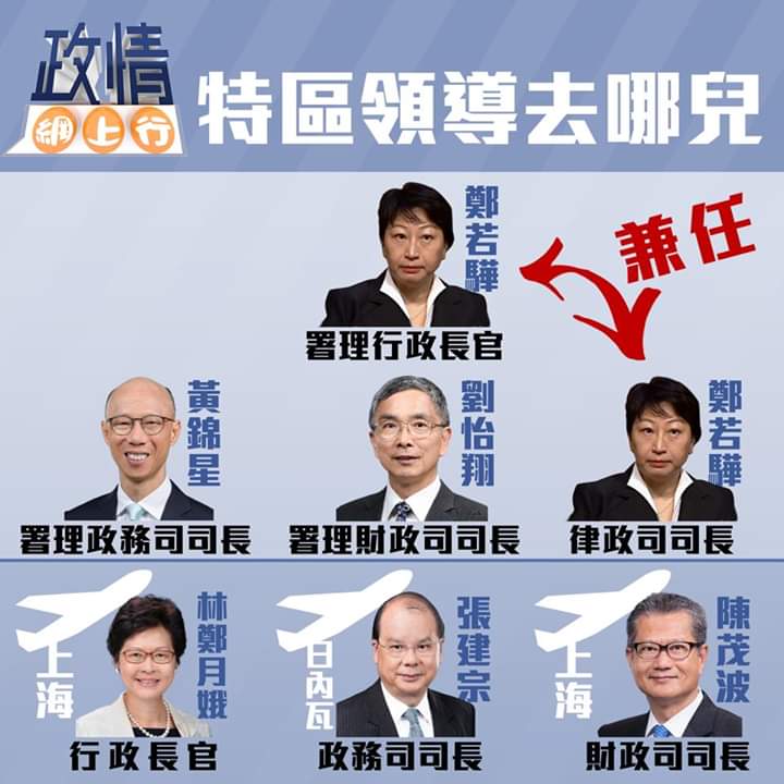 【政情網上行】鄭若驊首次出任署理行政長官