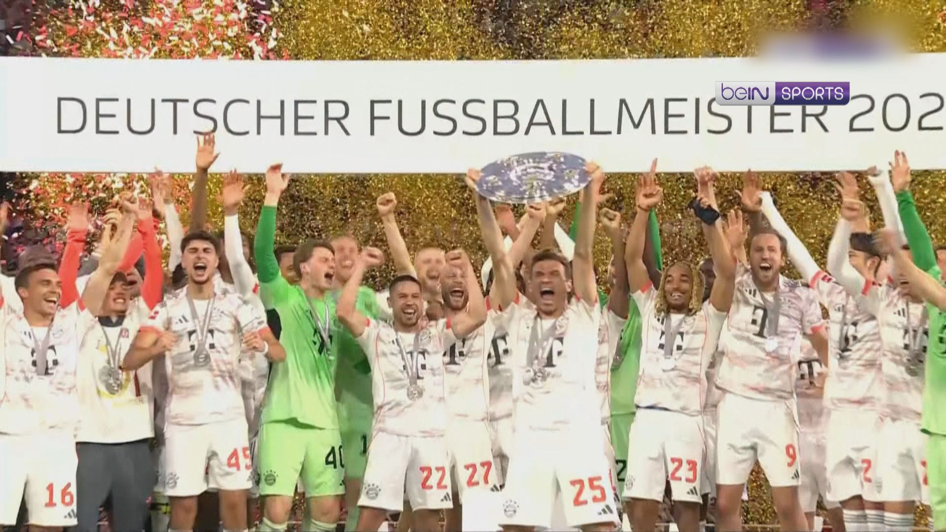 德甲　拜仁慕尼黑挫慕遜加柏　賽後高舉冠軍獎盃