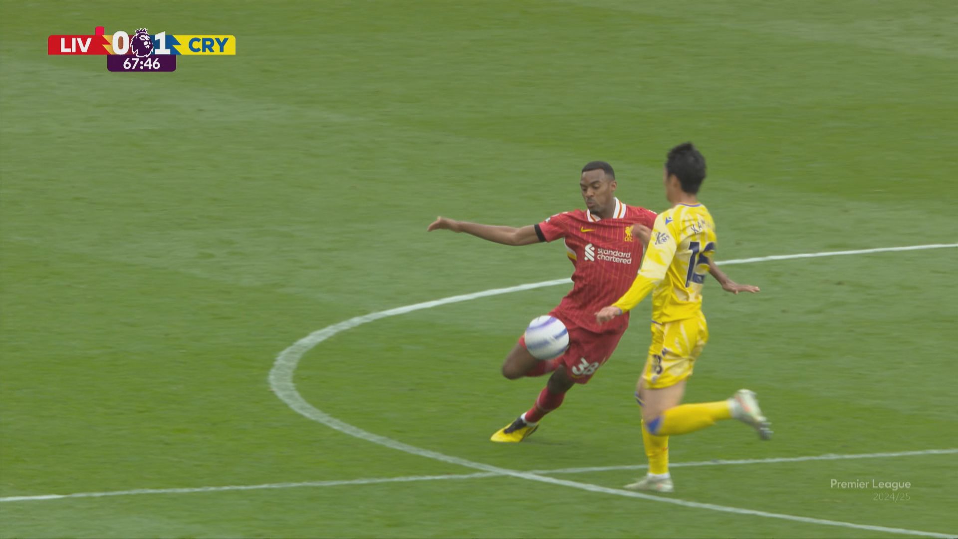 英超　利物浦 1:1 水晶宮