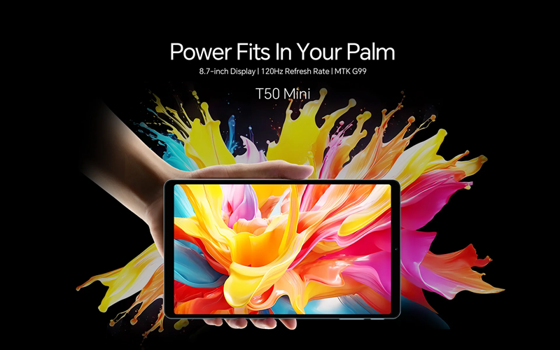 搭載1300萬AI雙攝及8.7吋屏幕，Teclast T50 mini 4G 開價$899!