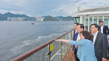 夏寶龍訪港第三日與商界會面及視察南丫島