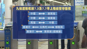 山東艦訪港　周四及下周一早上多條渡輪航線暫停服務