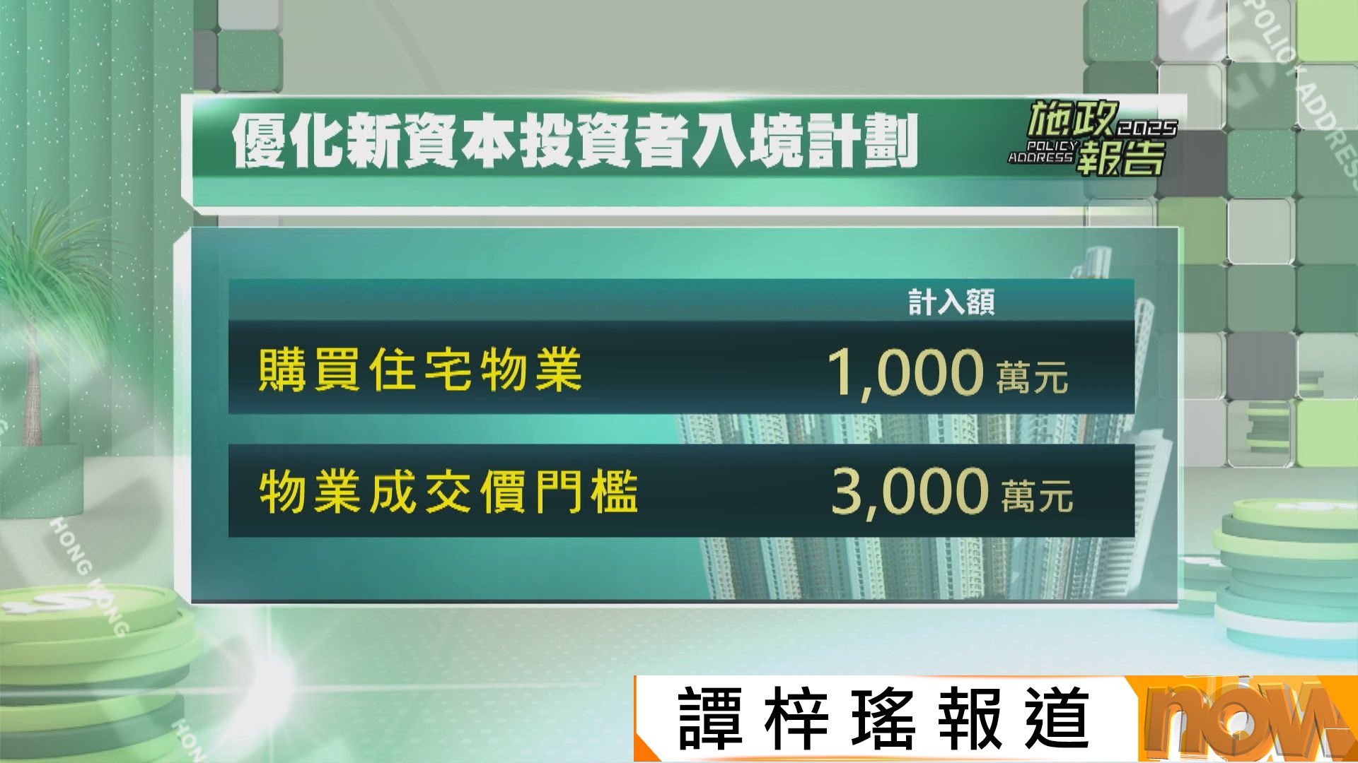 施政報告｜進一步優化新資本投資者入境計劃