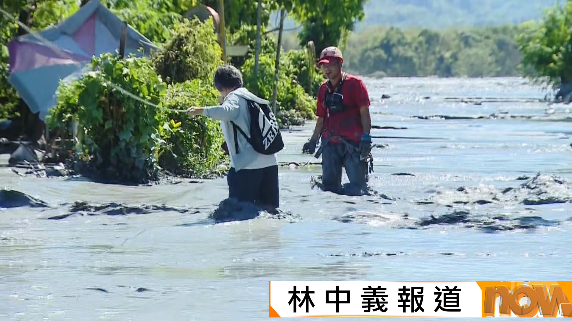 樺加沙吹襲｜台灣花蓮堰塞湖氾濫　救援人員爭取在黃金72小時救人