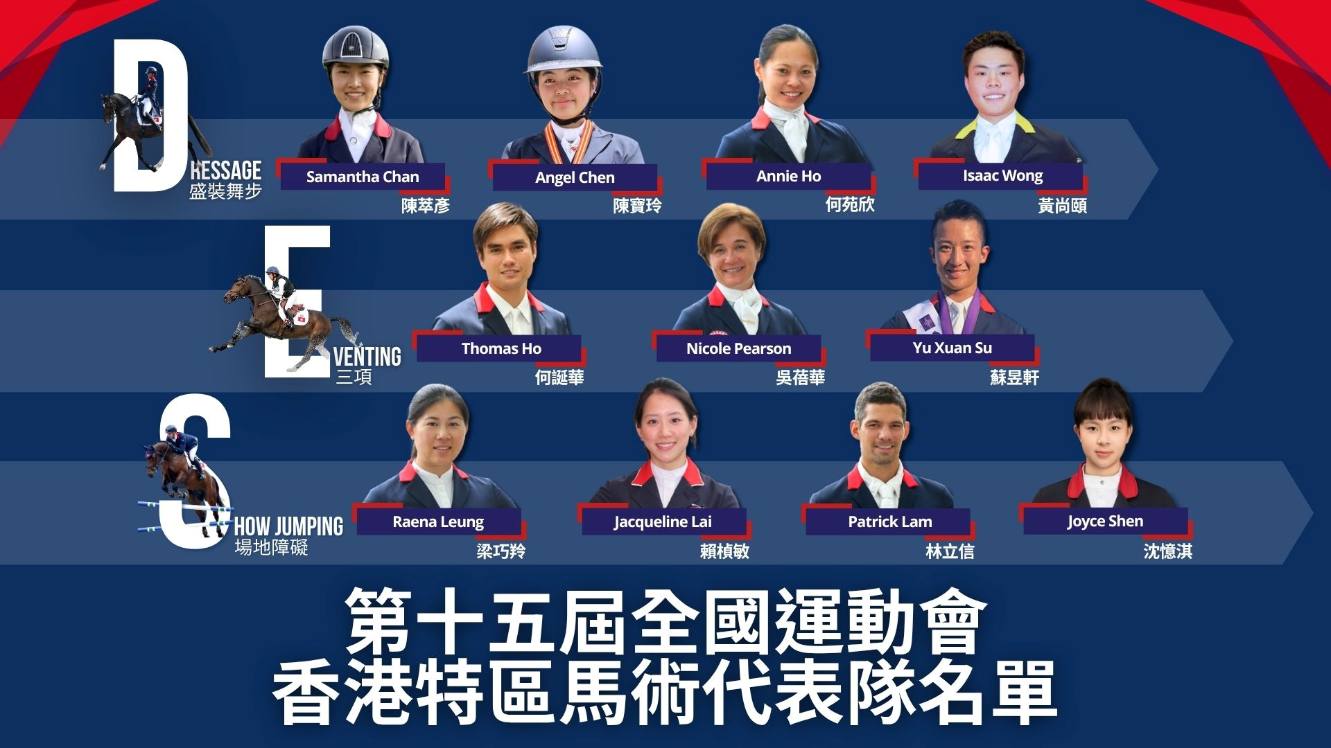 全運會｜香港特區馬術隊以歷來最大陣容出戰