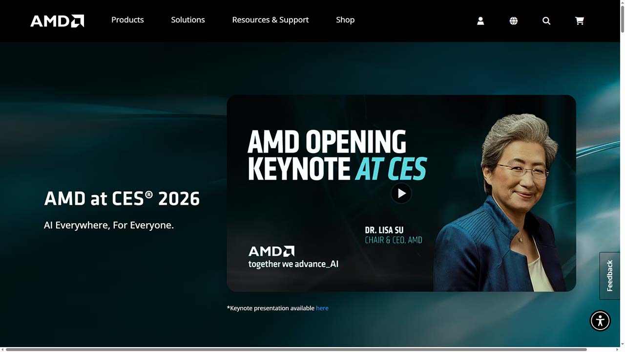 【CES 2026】AMD新U登場　Ryzen 9850X3D 時脈再升級　AI 400 系列桌機筆電通殺