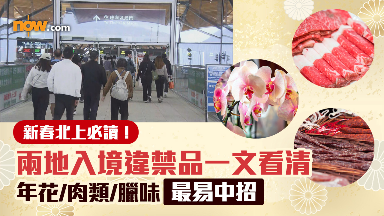 新春北上必讀！兩地入境違禁品一文看清　年花／肉類／臘味最易中招