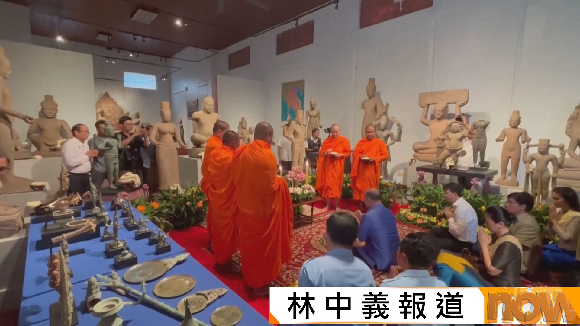 柬埔寨展示74件由英國回歸珍貴高棉文物