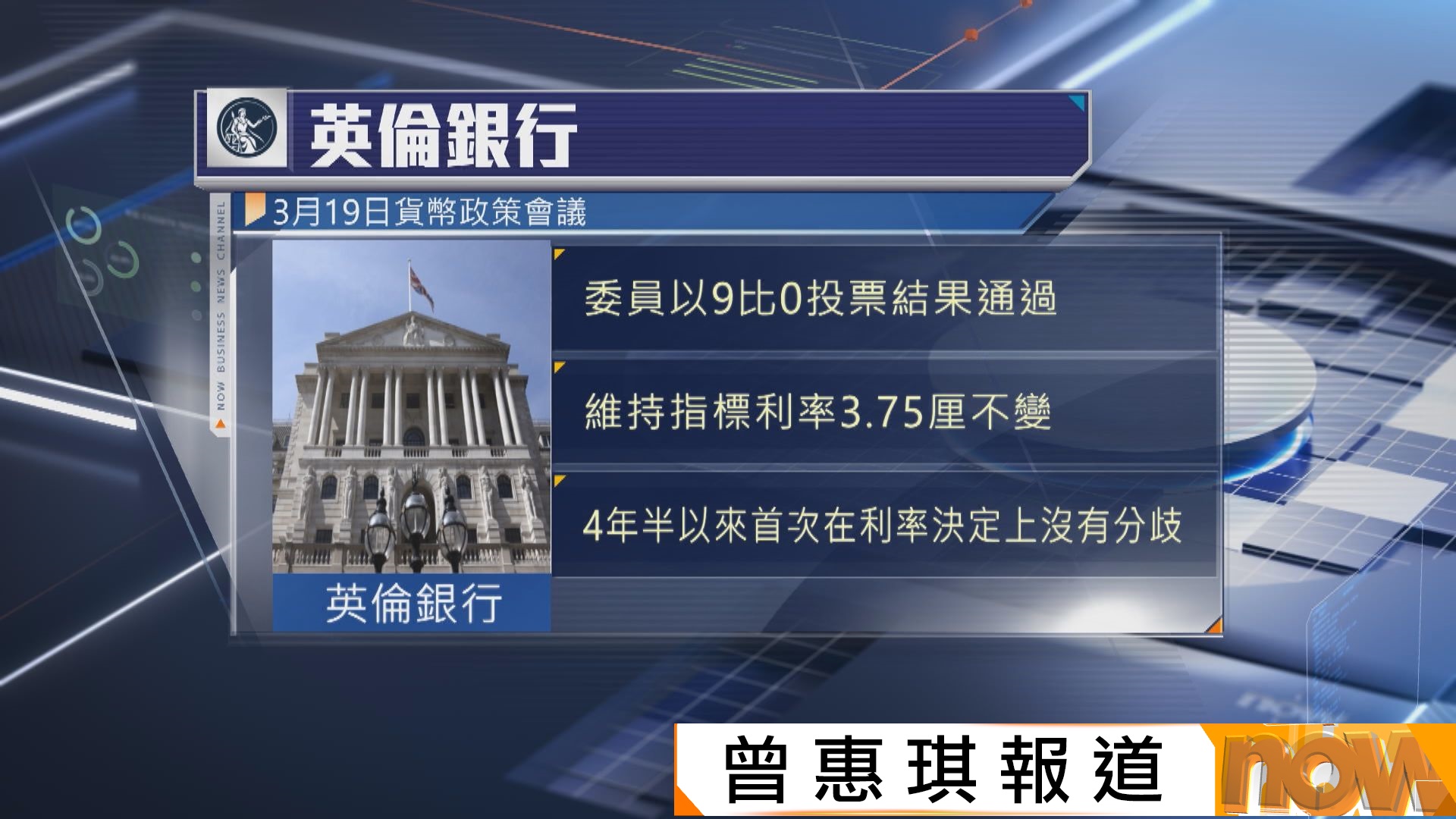 英倫銀行：能源成本上漲或令經濟放緩
