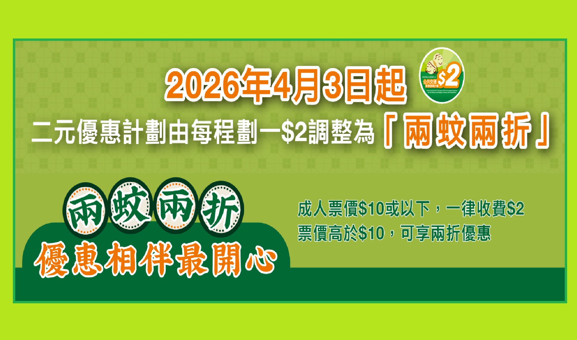 「兩蚊兩折」乘搭公共交通工具優惠詳情一文睇晒