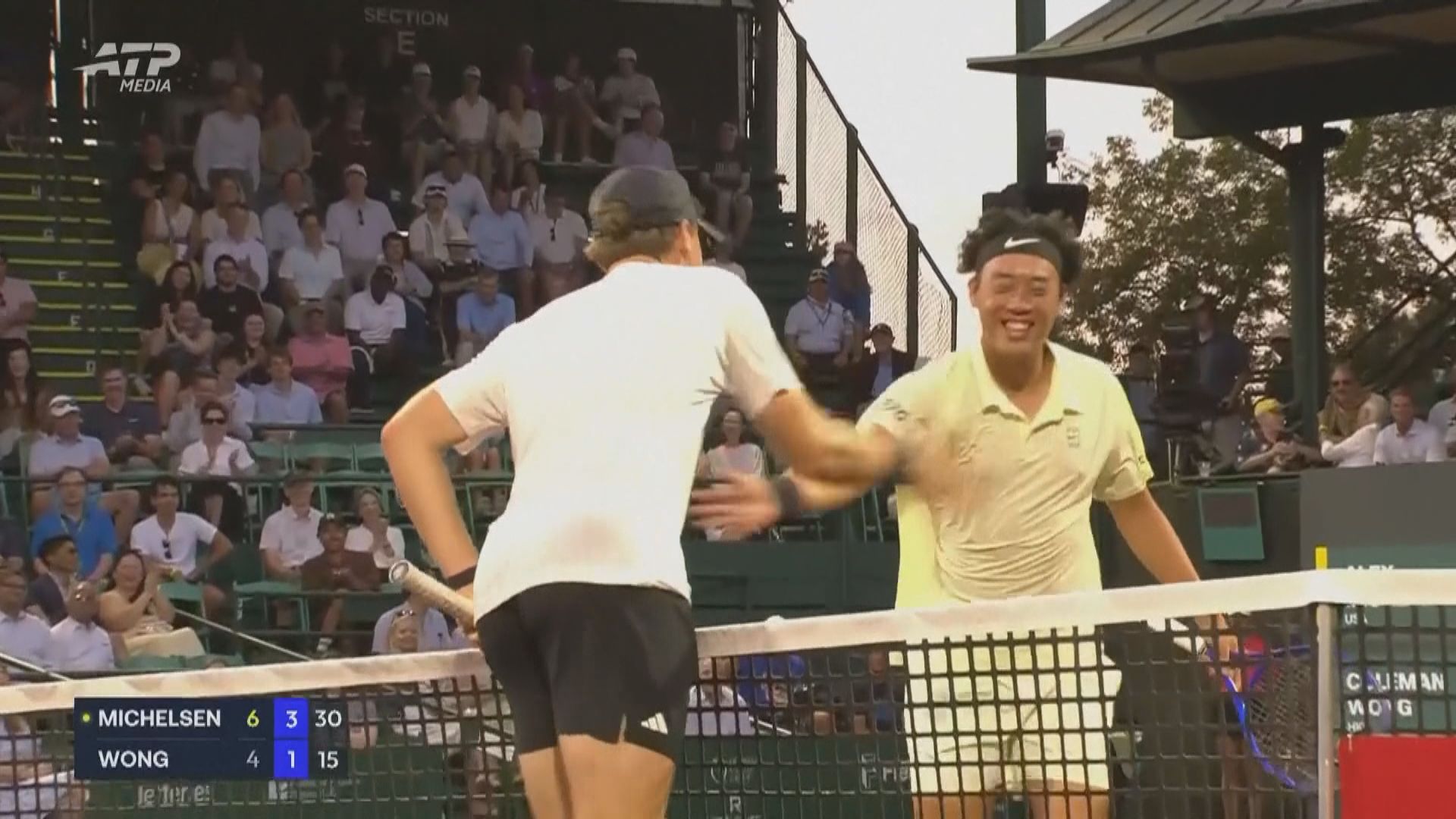 休斯敦網球賽　黃澤林直落兩盤負麥高臣　男單首圈止步