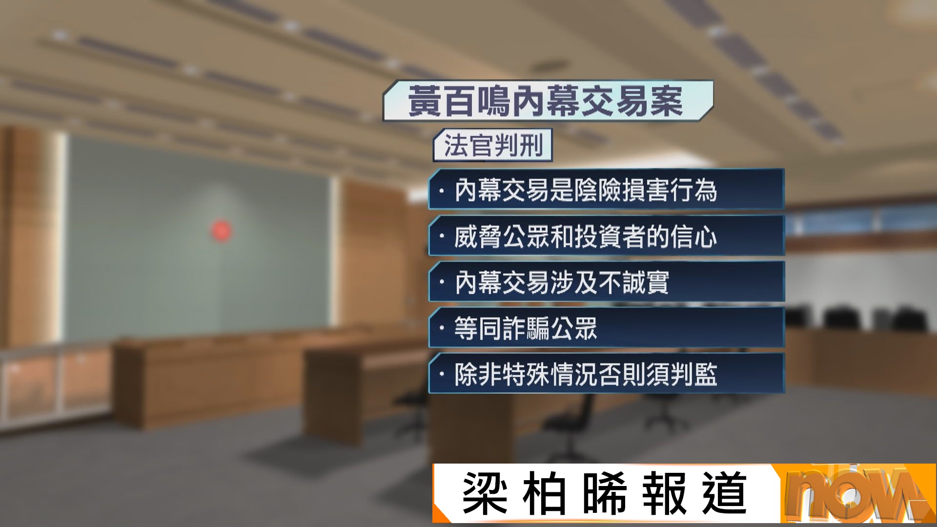黃百鳴內幕交易罪成判囚5個月罰10萬元　准保等候上訴