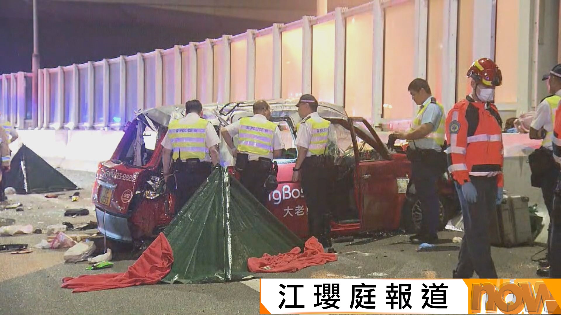 青沙公路客貨車與的士相撞致兩乘客亡　死者為休班消防員及其妻