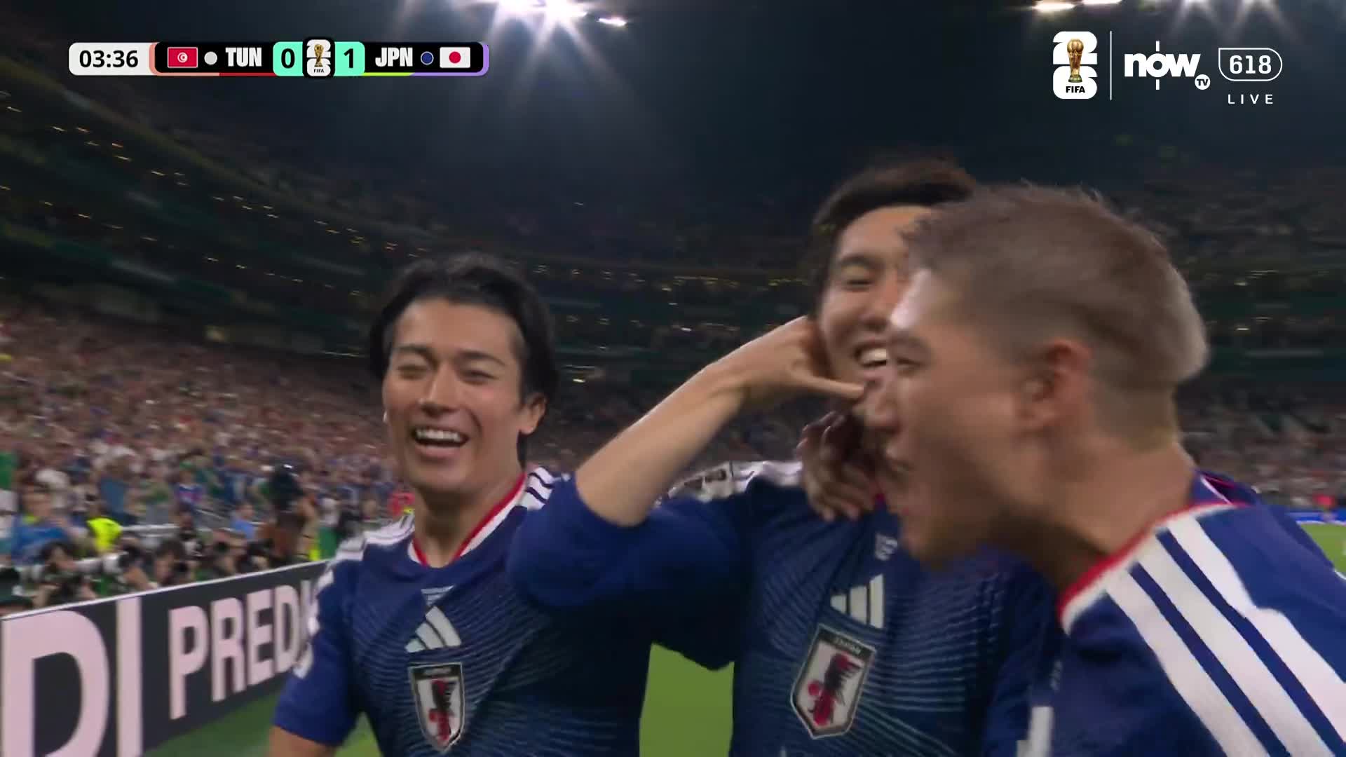 【入球速遞】世界盃F組　鎌田大地後腳入波　日本4分鐘領先突尼西亞1比0｜Now.com