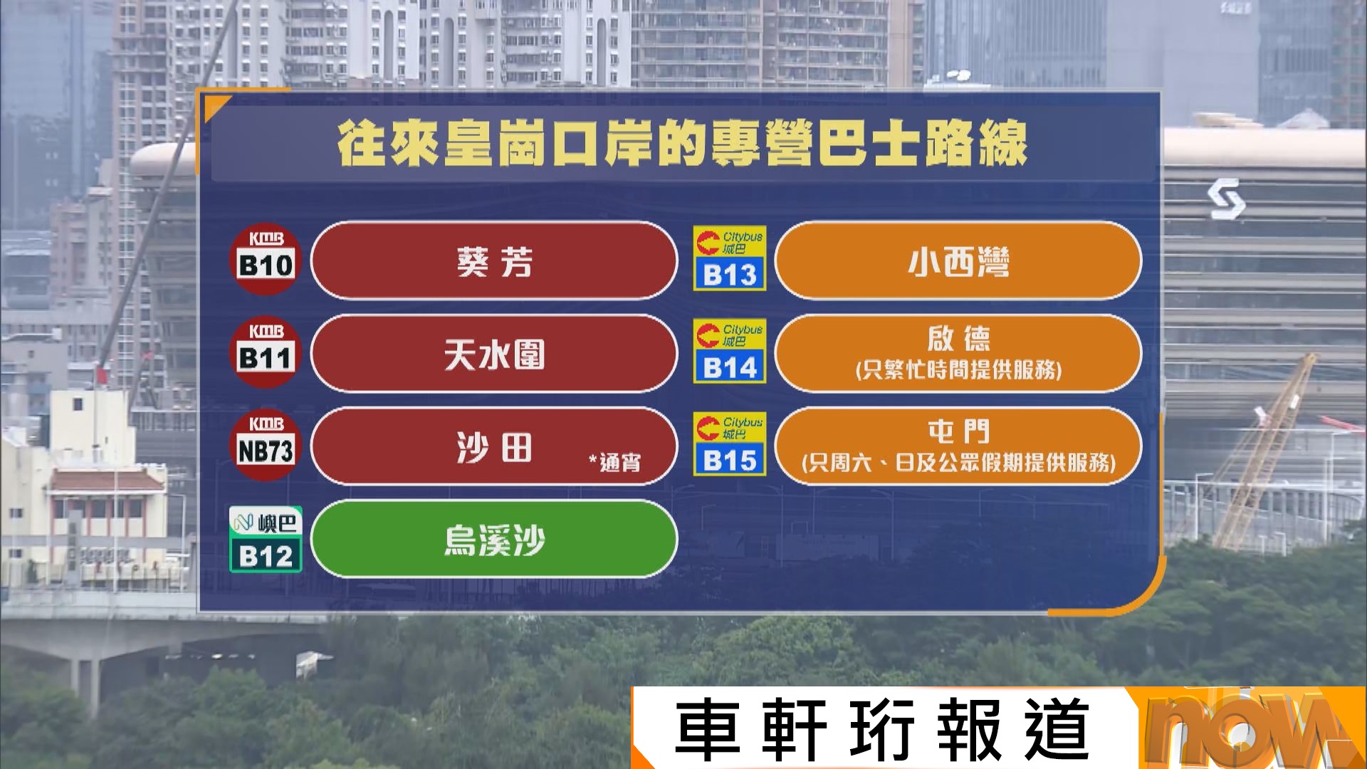 議員倡新皇崗口岸增港島區巴士線　九巴倡乘客欖隧轉乘