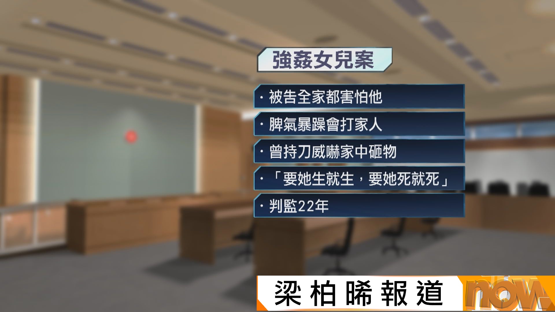 中年漢10年多次強姦女兒囚22年　官斥變態無悔意屬同類案中最惡劣