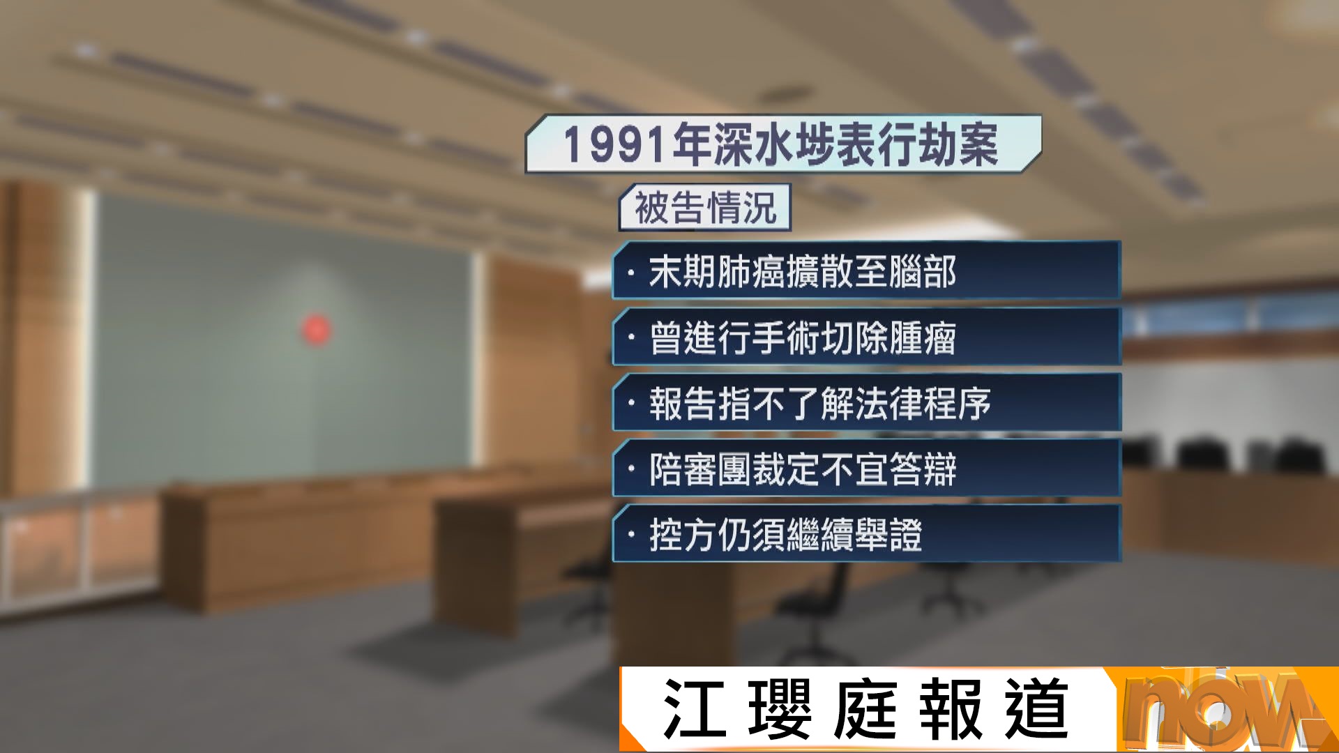 患癌內地男1991年涉嫌企圖打劫表行槍殺員工　陪審團裁定不宜答辯