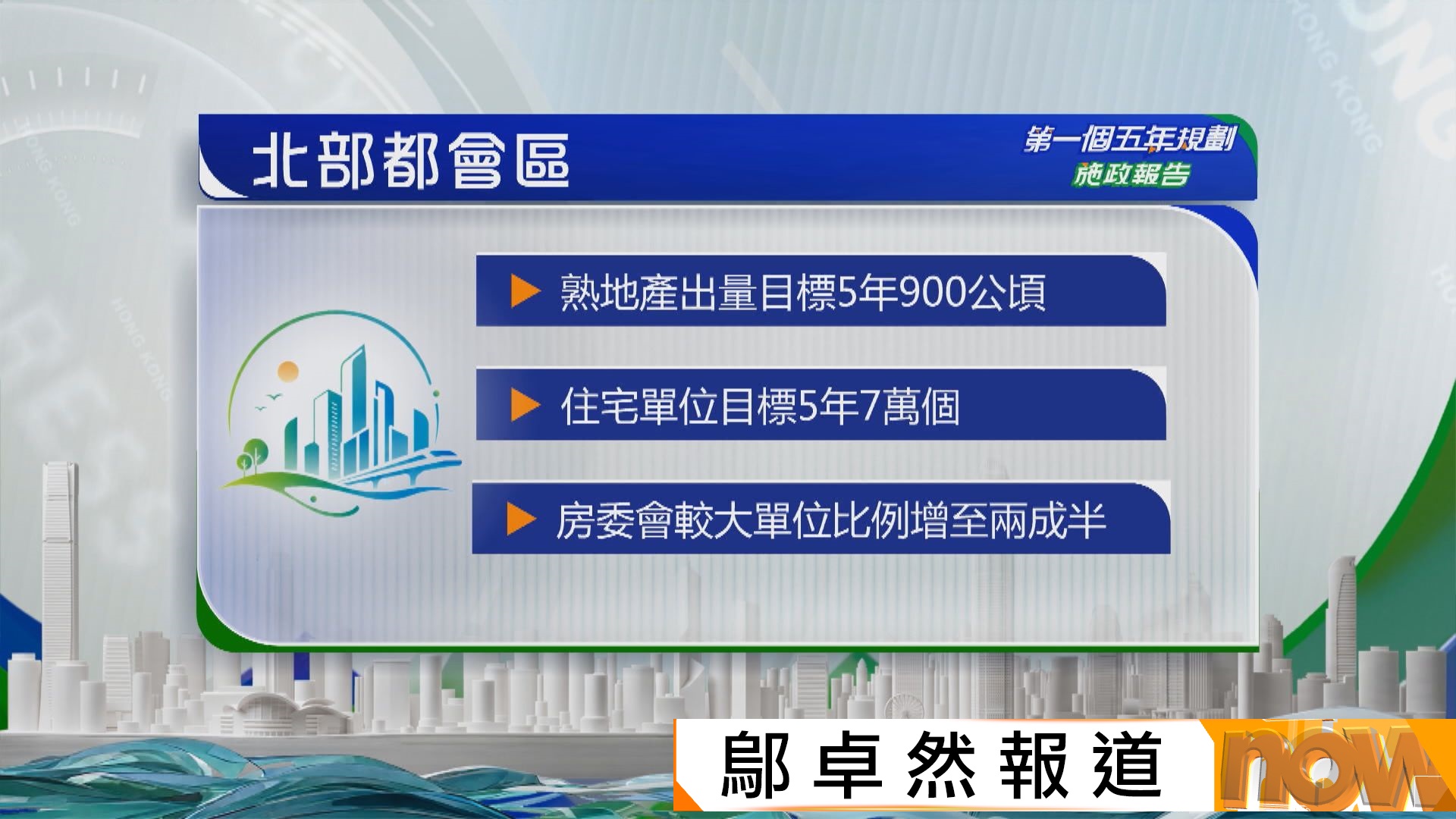 五年規劃及施政報告｜北都進入收成期　未來5年產900公頃熟地及7萬住宅單位