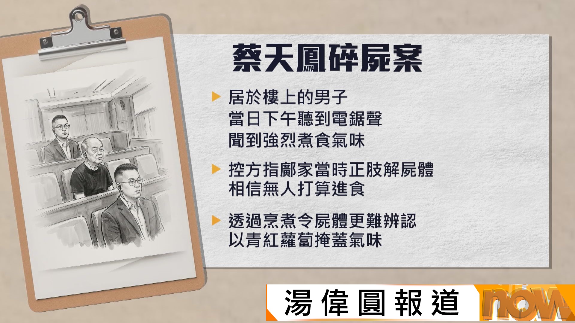 蔡天鳳碎屍案｜鄺球父子預購絞肉機大湯煲鐵錘　控方指電鋸分屍煲湯掩蓋氣味