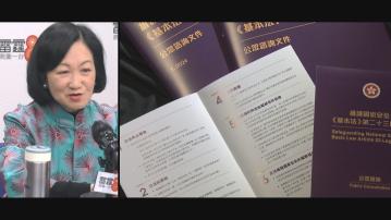 葉劉淑儀：未見有其他國家提出反對或抹黑23條立法