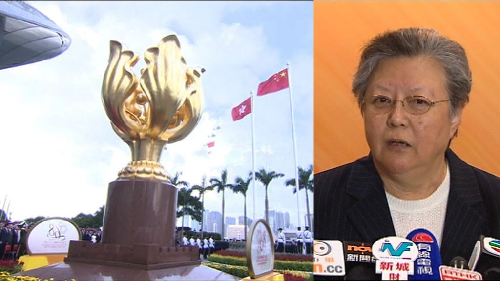 范徐麗泰：不贊成國歌法公開諮詢