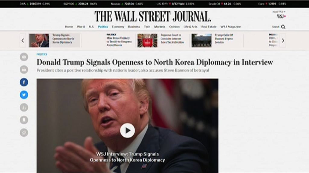 白宮指《華爾街日報》拒更正錯誤引述