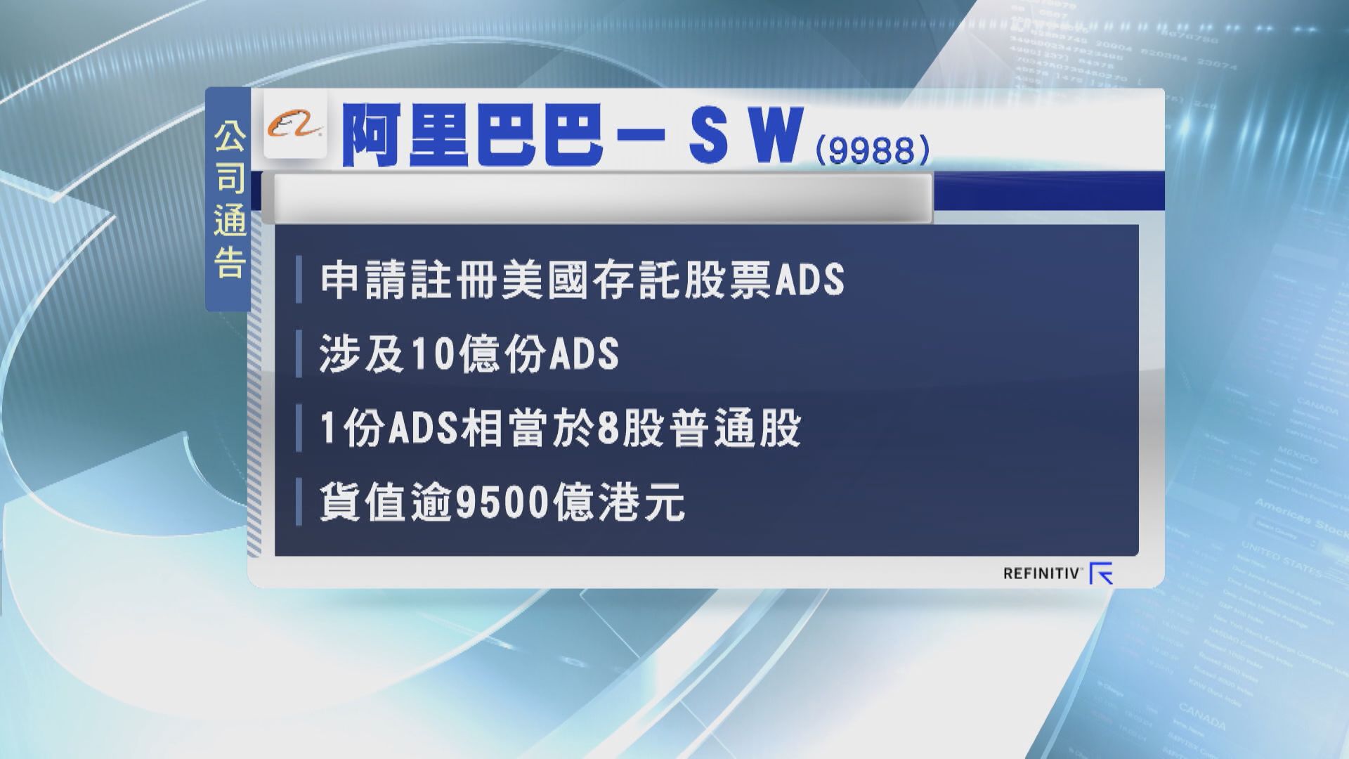 【靜觀其變】分析:毋須過分解讀阿里申額外註冊ADS