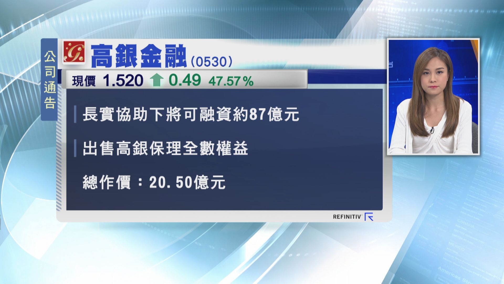高銀金融確認融資及出售資產