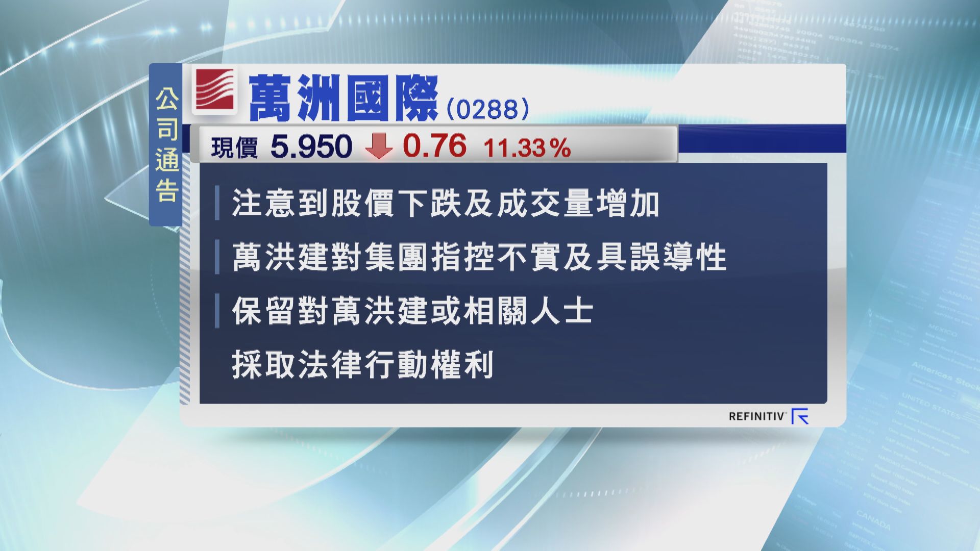 萬洲反擊:萬洪建指控不失、誤導