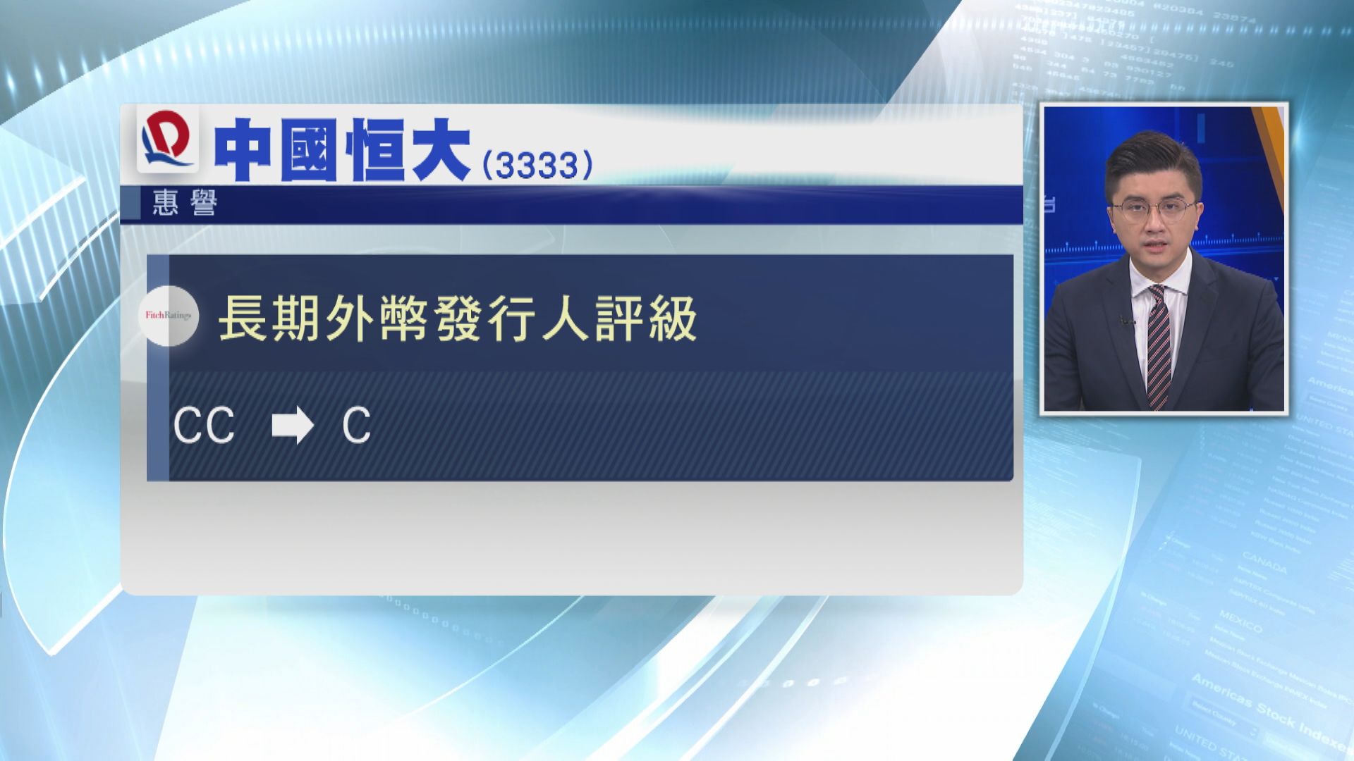 惠譽再降中國恒大評級