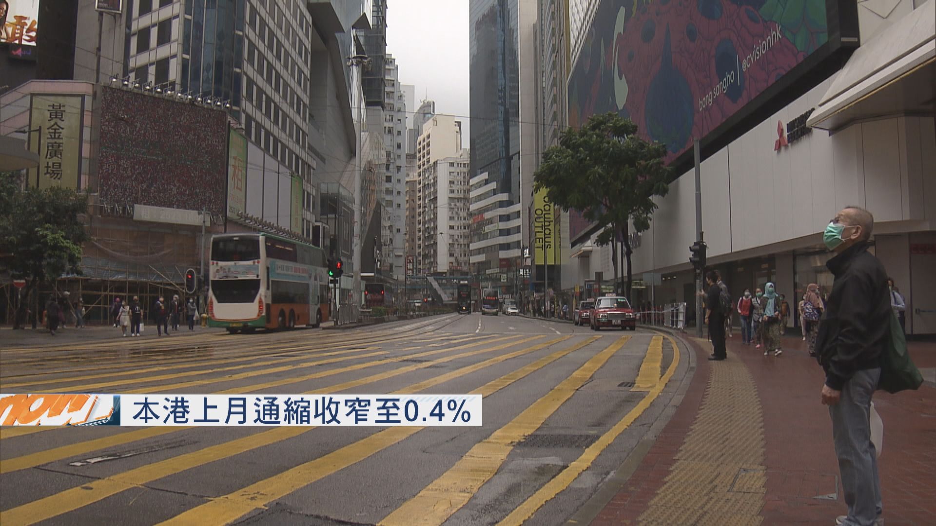 本港上月通縮收窄0.4%
