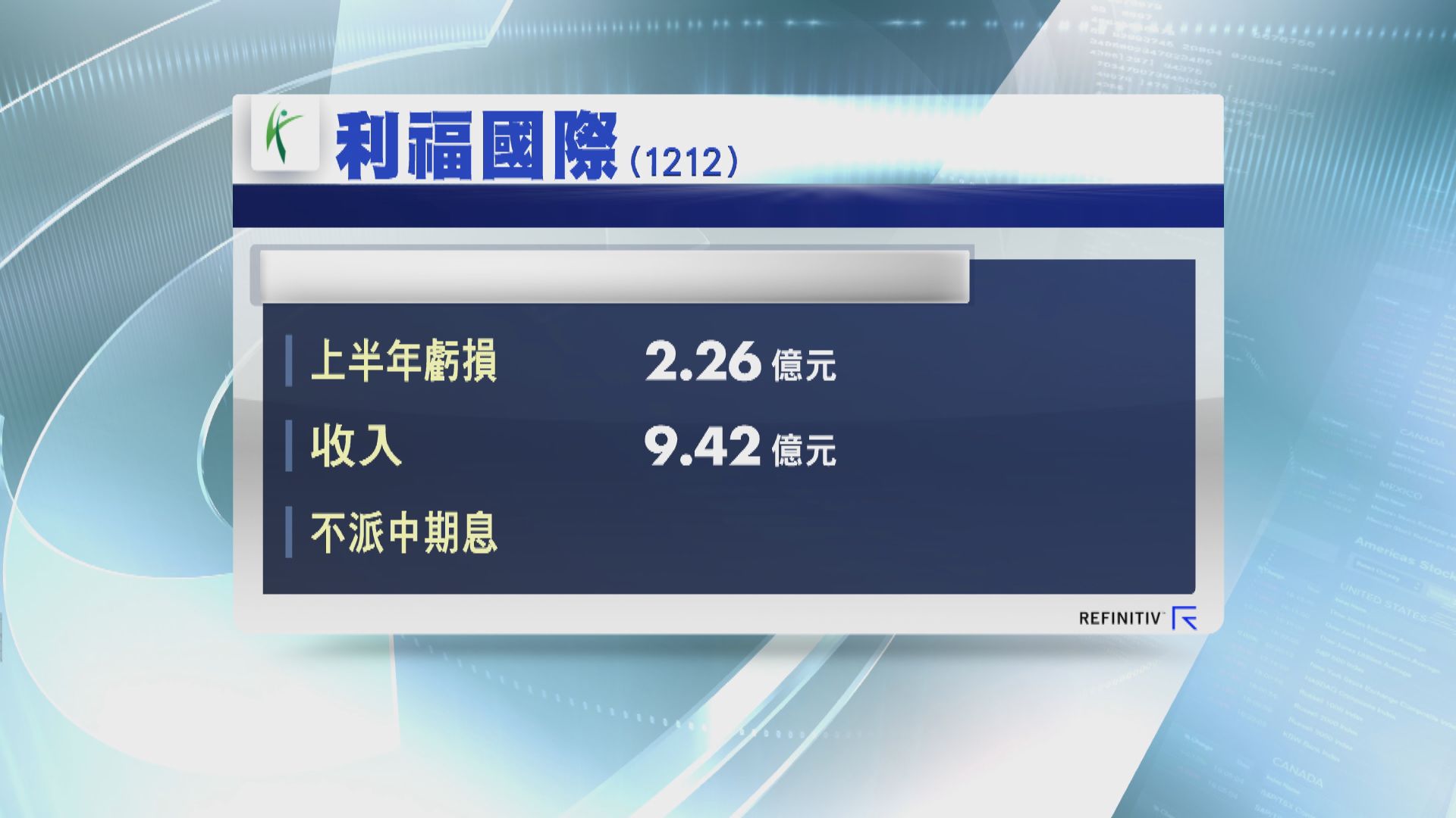 利福國際中期由盈轉虧