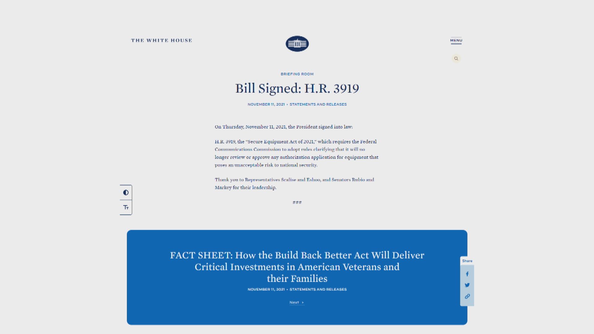 【構成威脅】拜登簽法案加強限制中國企業對美售新設備