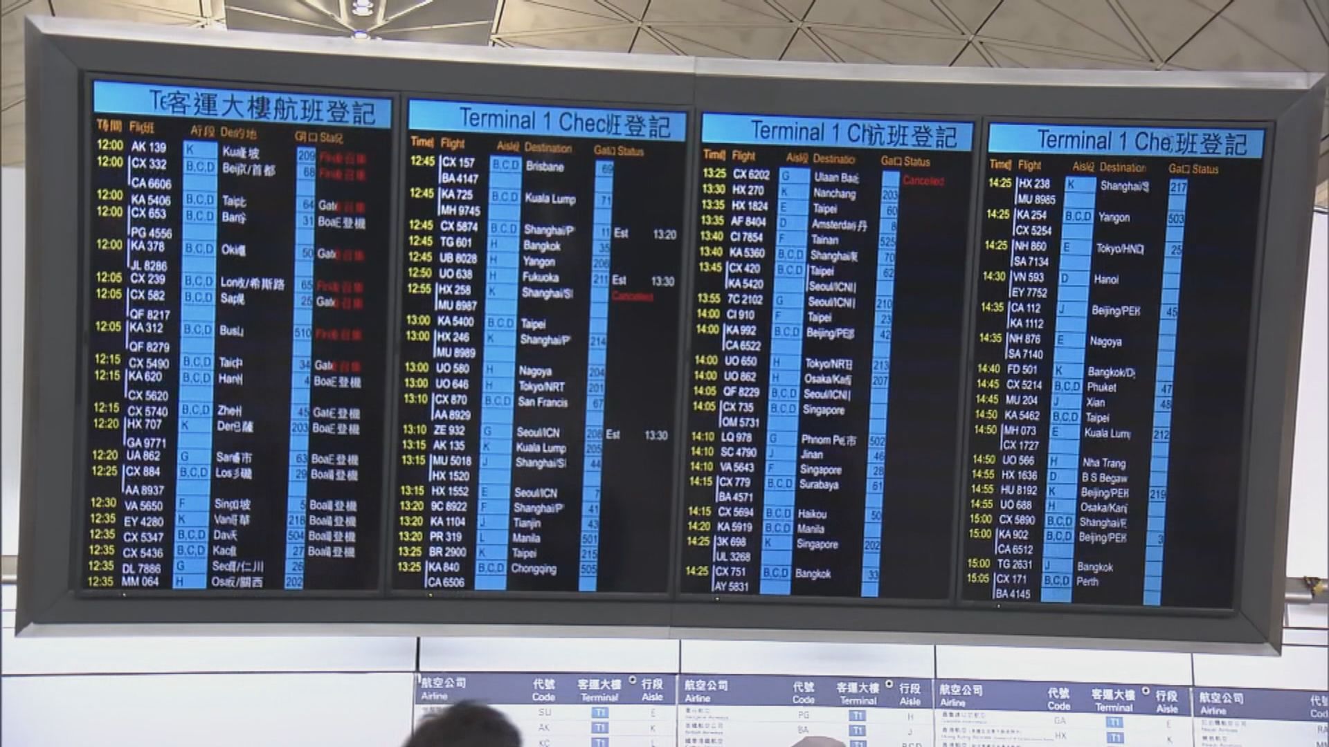 【航班削半】本港四航空公司明起逐步縮減往返內地航班