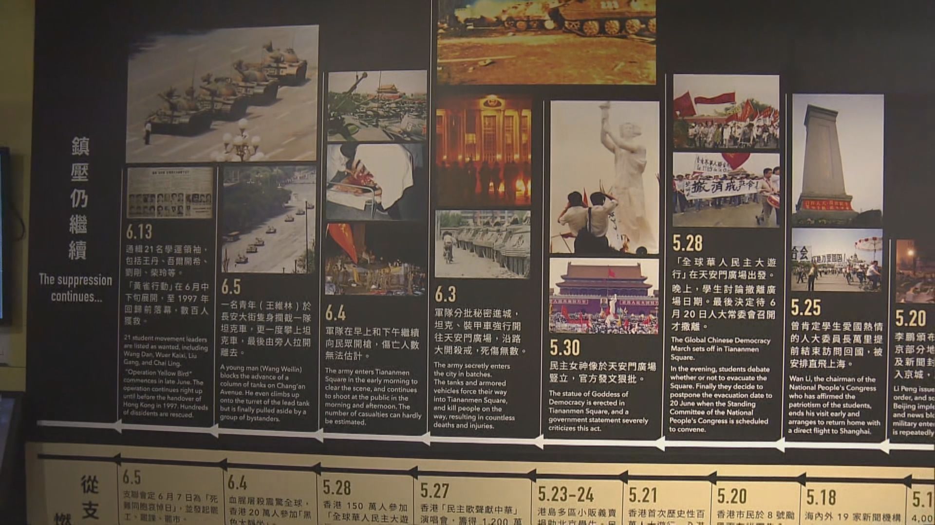 六四紀念館舉辦圖片展　開放予市民獻花悼念