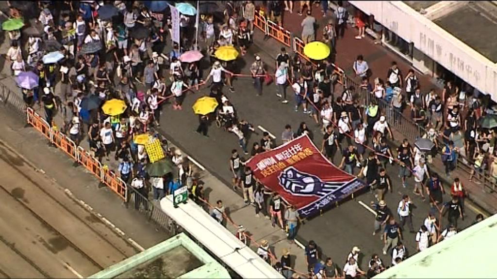 民陣七一遊行維園出發　林榮基亦有參與