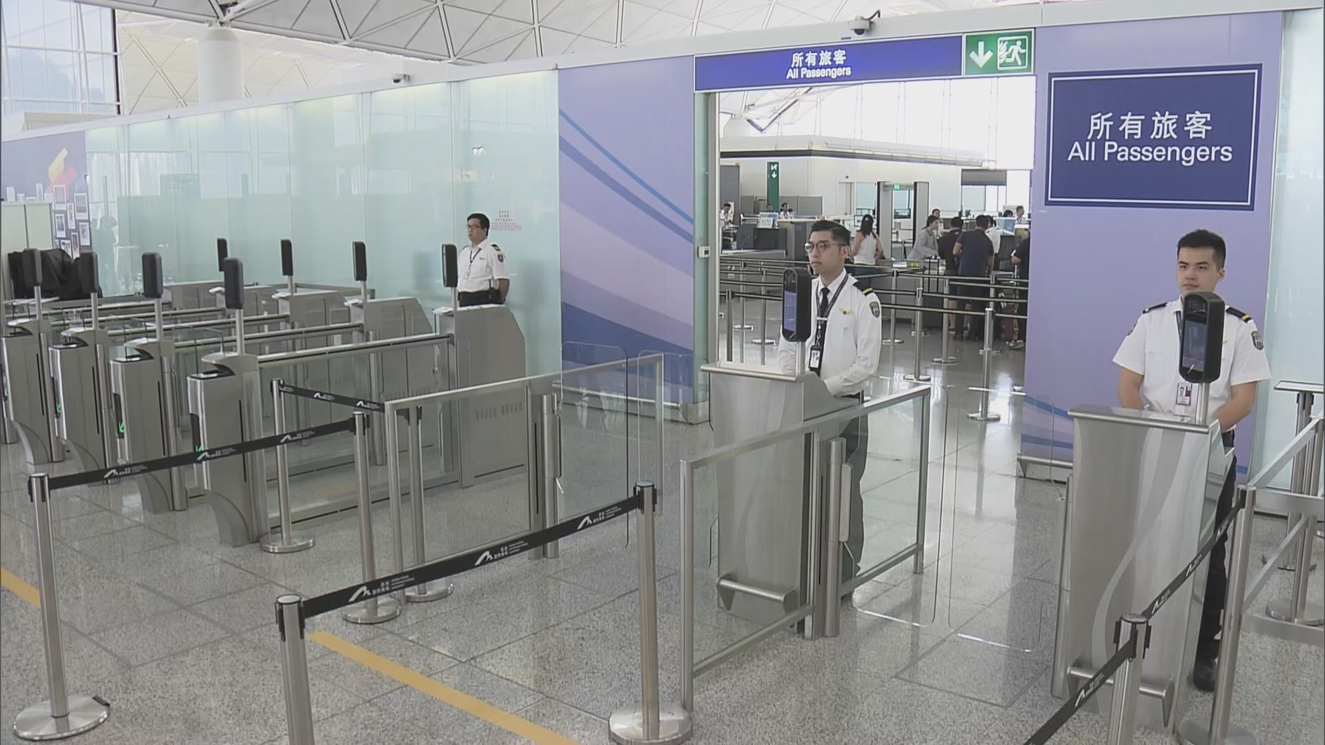 機場採用生物辨識技術自助保安閘口