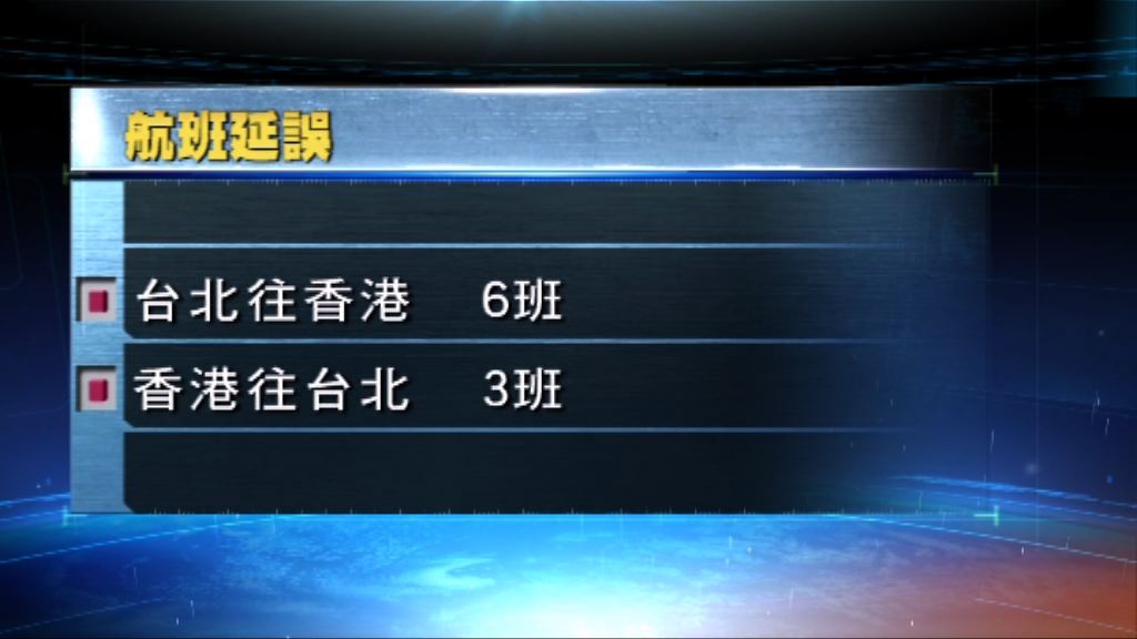 台灣暴雨　多班來往台北及香港航班延誤
