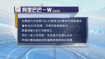 阿里巴巴私募發行120.23億港元零息可換股債券