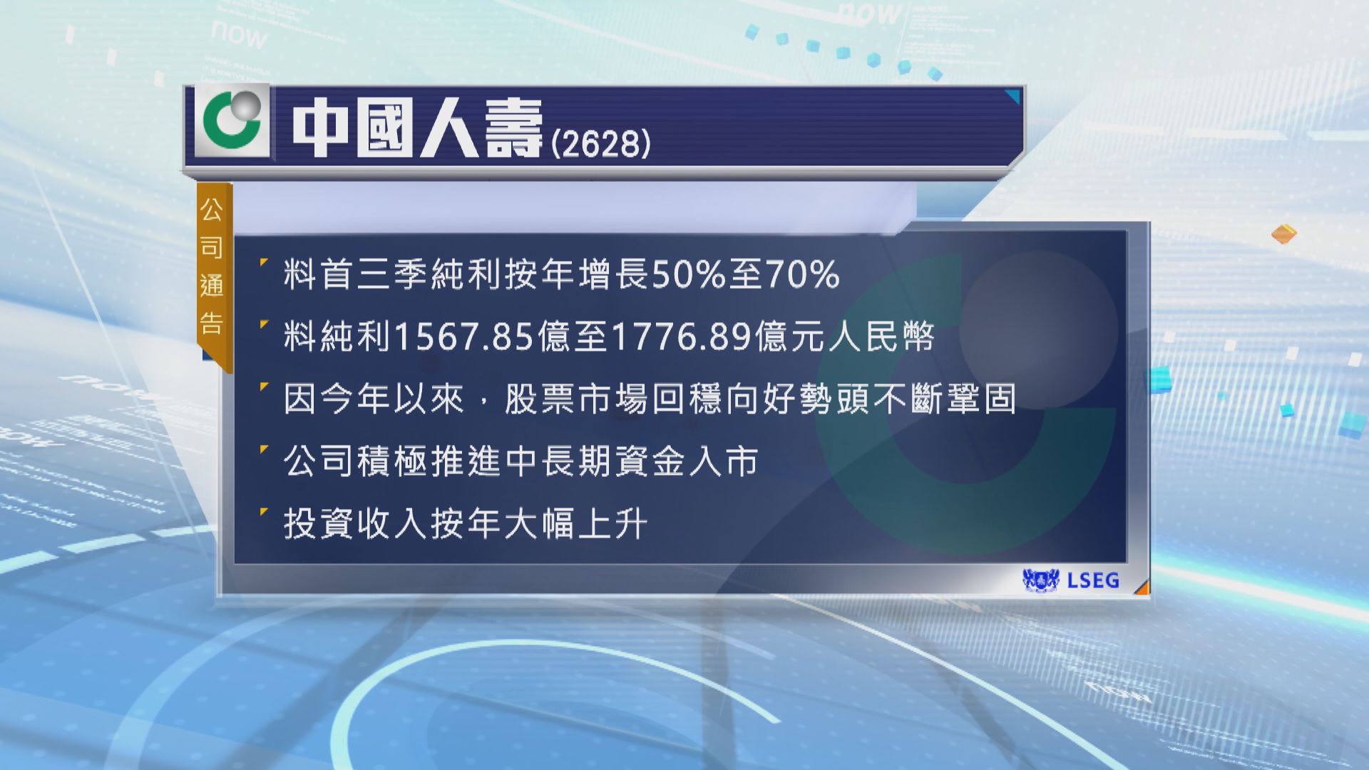 中國人壽發盈喜