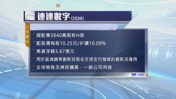 連連數字計劃配股　集資近4億元