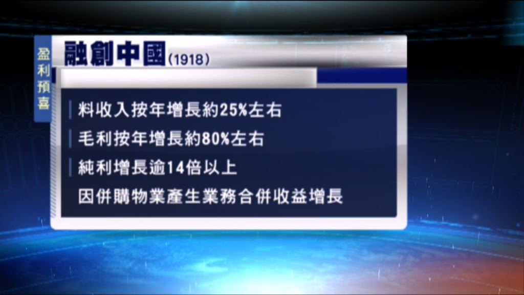 融創中國發盈喜