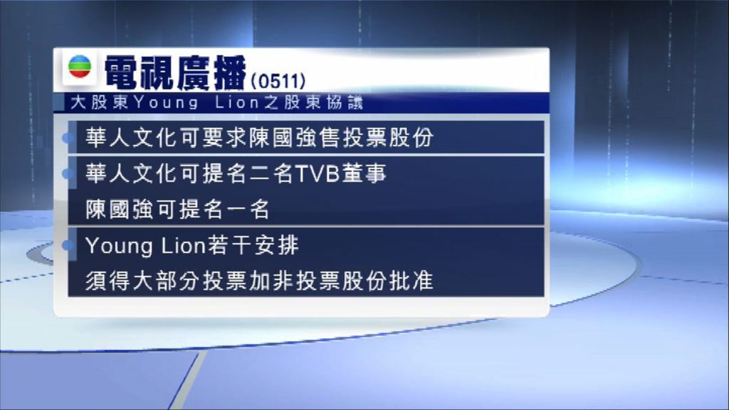 【股權風波】TVB披露Young Lion股東協議