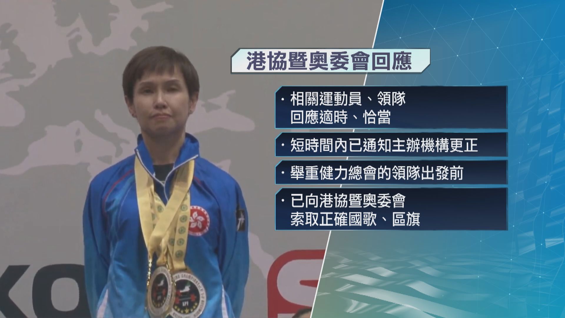 迪拜健力比賽錯播國歌　港協暨奧委會要求調查並提交報告